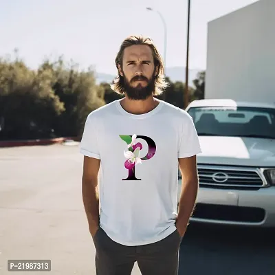 Alphabet P Design Printed T-shirts for Men-thumb3