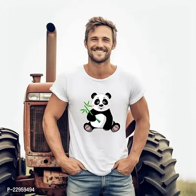 Panda Design Printed T-shirts for Men-thumb0