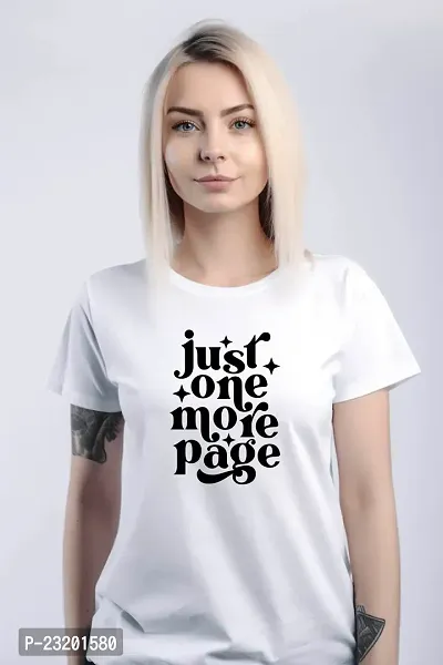 View N Print Book Quote Design Printed T-shirts for Women-thumb0