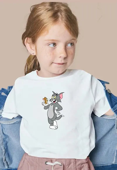 Girls Cartoon Printed T shirt