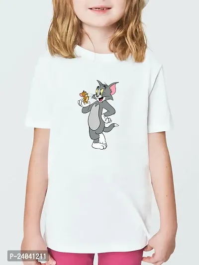 Tom  Jerry Design Printed T-shirts for Girls-thumb2