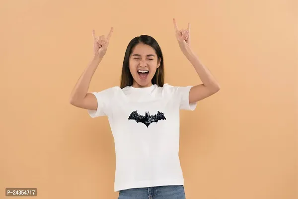 BATMAN Design Printed T-shirts for Girls-thumb2