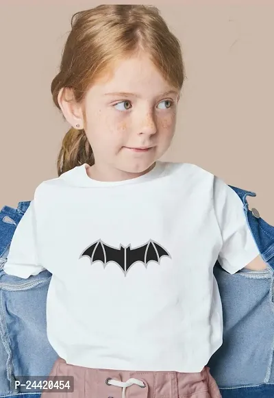 BATMAN Design Printed T-shirts for Girls-thumb0