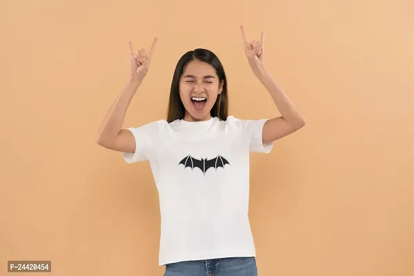 BATMAN Design Printed T-shirts for Girls-thumb3