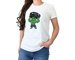 Hulk Design Printed T-shirts for Women-thumb3