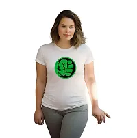 Hulk Design Printed T-shirts for Women-thumb1