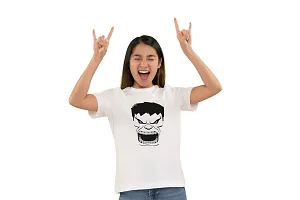 Hulk Design Printed T-shirts for Girls-thumb1