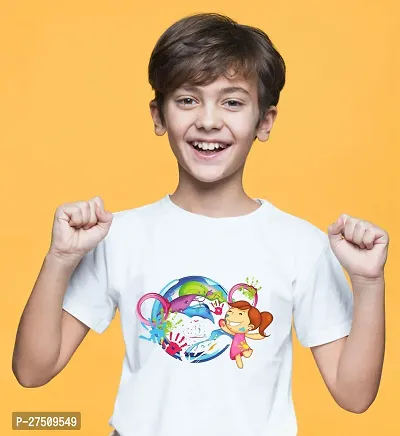 Holi Design Printed T-shirts for Boys-thumb0