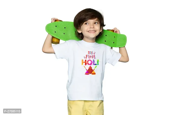 Holi Design Printed T-shirts for Boys-thumb2