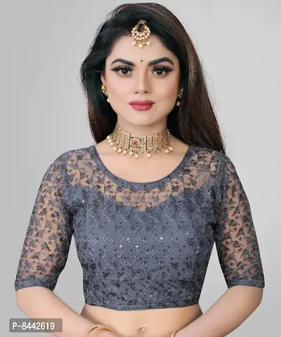 Classic Net Embroidered Blouses for Women-thumb0