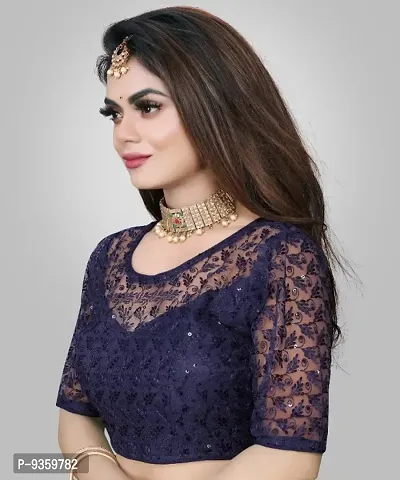 Party Wear Imported Net Blouse (Full Stitched)