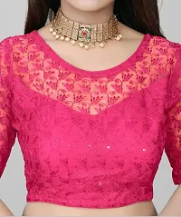 Party Wear Imported Net Blouse (Full Stitched)-thumb2