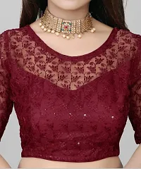 Party Wear Imported Net Blouse (Full Stitched)-thumb3