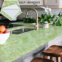 KASHIVAL kitchen cabinets white marble wallpaper oil proof waterproof floor tiles stickers waterproof large wall paper for home and kitchen decor 60*200CM-thumb3