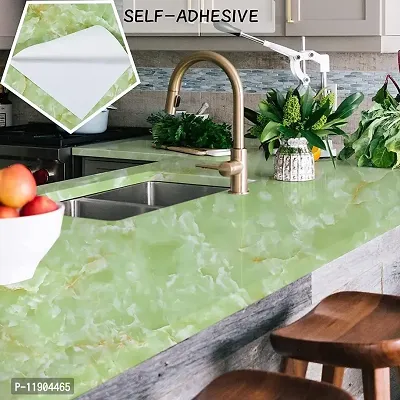 KASHIVAL Kitchen cabinets Wallpaper Oil Proof Waterproof Floor Tiles Stickers Waterproof Wall Paper for Home and Kitchen Decor 60*200 cm-thumb5