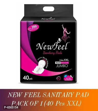 GiveIT2Me New Feel Sanitary Pads for Girls and Women, Soft and Comfortable 310mm Sanitary Napkins (XXL PADS, Pack of 40)-thumb0