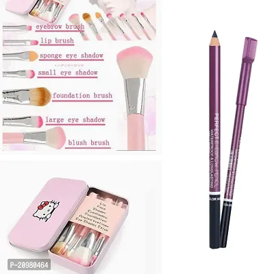 COMBO OF 7 PCS. MAKEYP BRUSHES WITH EYEBROW PENCIL