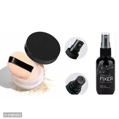 COMBO OF LOOSE FACE POWDER WITH MAKEUP FIXER