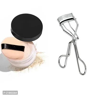 COMBO OF FACE LOOSE POWDER WITH EYELASH CURLER