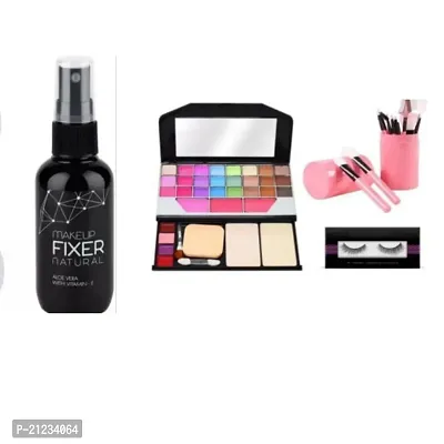 SET OF FIXER , EYESHADOW KIT , 7PCS. BRUSHES , EYELASH