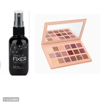 COMBO OF MAKEUP FIXER WITH EYESHADOW KIT