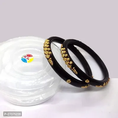 Gold Plated Acrylic Pola Bangle Set Pack of 2-thumb2