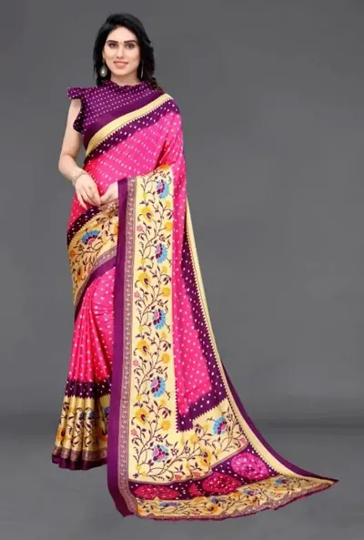 Georgette Printed Sarees with Blouse piece