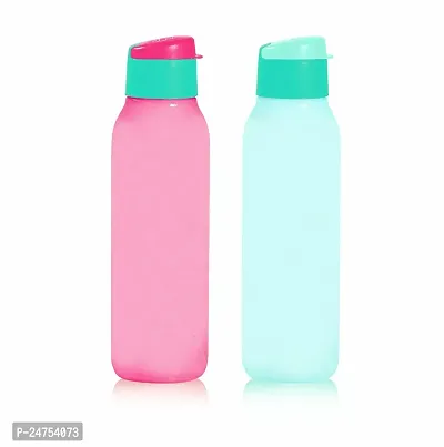 Tupperware Eco Chic Bottle 750ml, Fliptop (Set of 2), Pink  Sky Blue