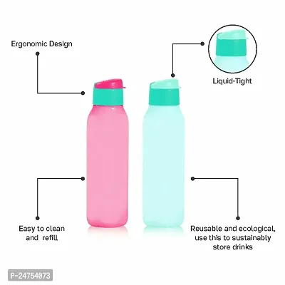 Tupperware Eco Chic Bottle 750ml, Fliptop (Set of 2), Pink  Sky Blue-thumb4