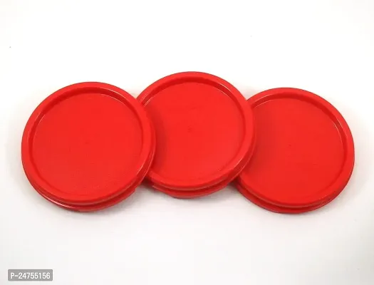 Tupperware Set of 3 Red Modular Mates Round Replacement Seals #1607, Plastic