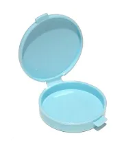 Tupperware Mini Clamshell Pill Keeper Round Pocket Container Baby Blue-thumb1