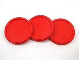 Tupperware Set of 3 Red Modular Mates Round Replacement Seals #1607, Plastic-thumb1