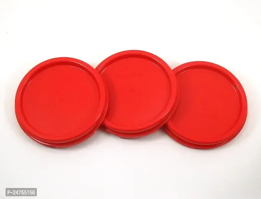 Tupperware Set of 3 Red Modular Mates Round Replacement Seals #1607, Plastic-thumb2