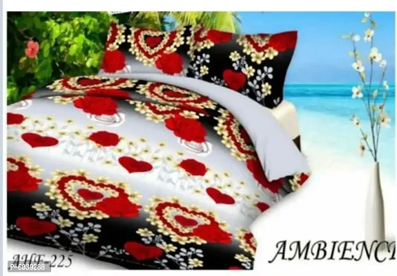 Polycotton Printed Bedsheet With 2 Pillow Covers