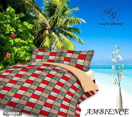 Polycotton Printed Bedsheet With 2 Pillow Covers
