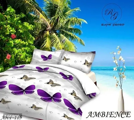 Polycotton Printed Bedsheet With 2 Pillow Covers