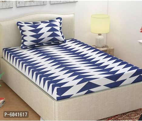 Fabulous Polycotton Abstract Single Bedsheet with One Pillow Cover
