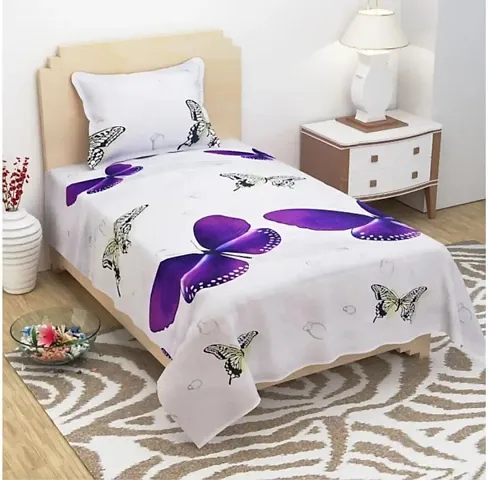 Printed Poly Cotton Single Bedsheets