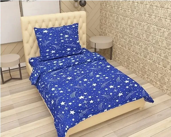 Printed Single Bedsheet with 1 Pillow Cover