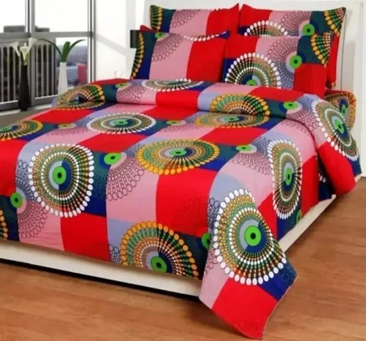 Geometric Print Polycotton Double Bedsheets