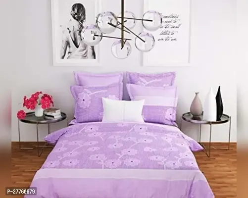 Classic Polycotton Printed Bedsheet with Pillow Covers