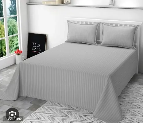 Classic Glace Cotton Bedsheet with Pillow Covers-thumb0