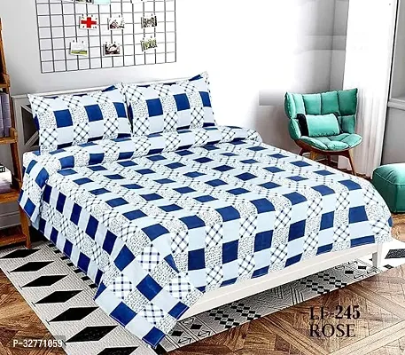 Stylish Polycotton Bedsheet with Pillow Covers-thumb0