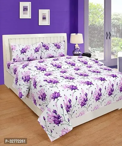 Stylish Polycotton Bedsheet with Pillow Covers-thumb0