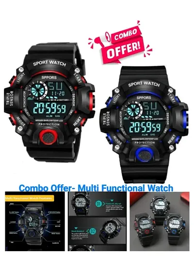 Classy Digital Watches for Men, Pack of 2