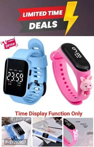 Sports-Digital Time Display Function  Touch Band Combo Watch Offer