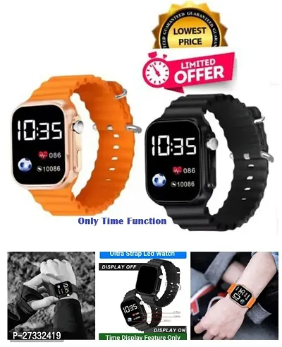 Classy Digital Watches for Unisex, Pack of 2