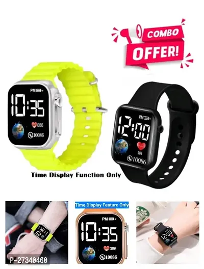 Classy Digital Watches for Unisex, Pack of 2