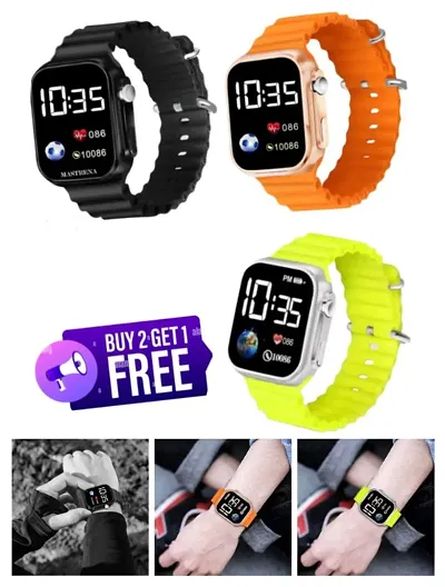 Classic Digital Combo Watch For Boys And Girls Pack Of 3