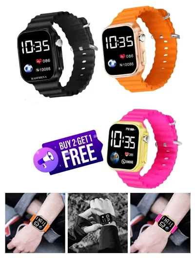 Classic Digital Combo Watch For Boys And Girls Pack Of 3